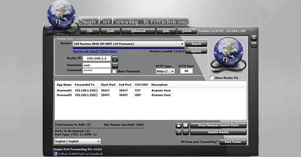 Simple Port Forwarding is a port forwarding application for the Windows